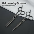 thumbnail image 5 of (4 pack) Hair Cutting Scissors Set,8 Pcs Stainless Steel Black Professional Hairdressing Shears Set for Women Men Home Salon, 5 of 8