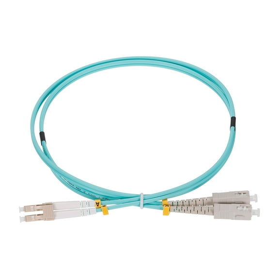 Uxcell 1 Meter 3.2Ft Fiber Patch Cable Multimode Duplex LC-SC OM3 LSZH Fiber Optic Jumper Green For Optical Fiber 1Pcs