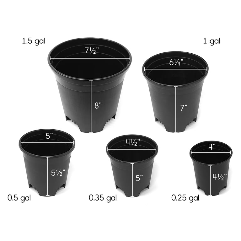 Cotta Planters 1 Gallon Nursery Pots 30-Pack 6 inch Bulk Plastic Planters Garden supplies