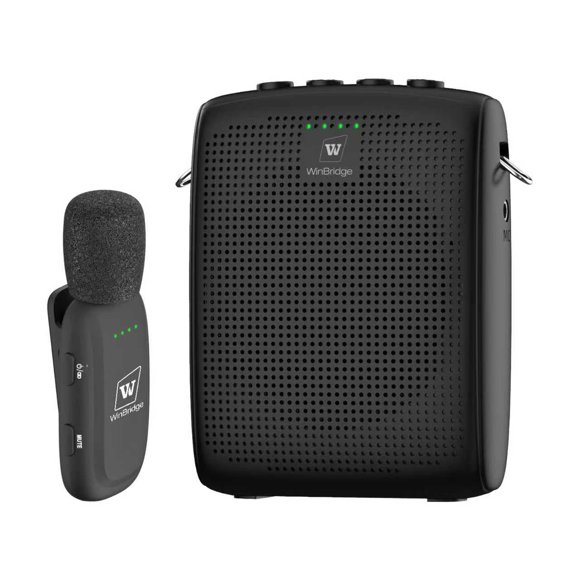Amplificador de voz inalámbrico WinBridge para profesores, el sistema de micrófono de solapa guarda