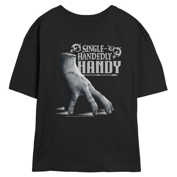 Juniors Wednesday Single-Handedly Handy T Shirt