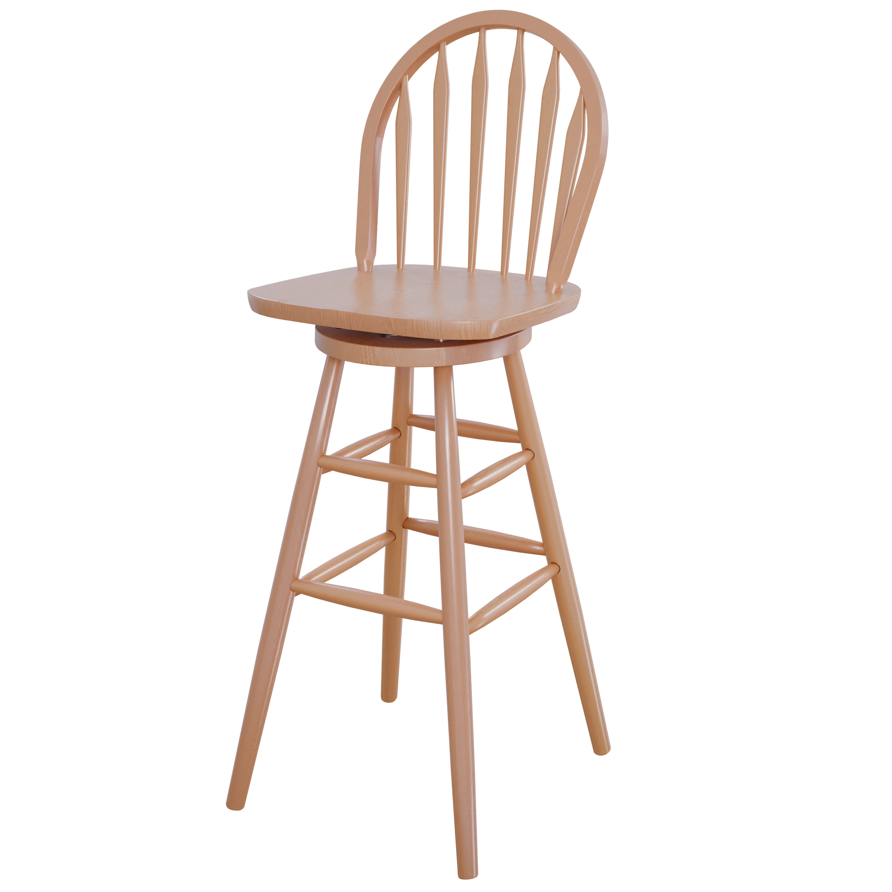 Winsome Wood Wagner Arrow Back Swivel Seat Bar Stool Natural Finish