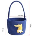 thumbnail image 2 of AAOMASSR Charming Alligator: Portable Cotton Rope Storage Bucket for Cute Miscellaneous Storage and Hand Carry Convenience(21.5x16 cm),Green, 2 of 5