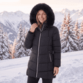 thumbnail image 5 of Women's Winter Down Coats Waterproof Thicken Hooded Insulated Quilted Puffer Jacket, Black L, 5 of 8