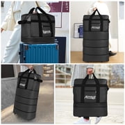 Desirable Life 40in 4 Layer Expandable Suitcase Bag Collapsible Rolling Wheeled Duffle Bag Large for Home Storage Cargo Travel Business Moving Luggage