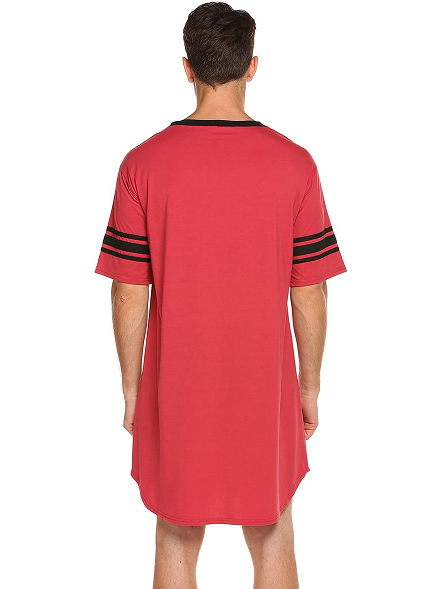 mens short sleeve night shirt