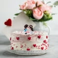 thumbnail image 2 of Raindrops Bride & Groom Cake Topper, Romantic Kiss Statue for Wedding Cake, 2 of 7