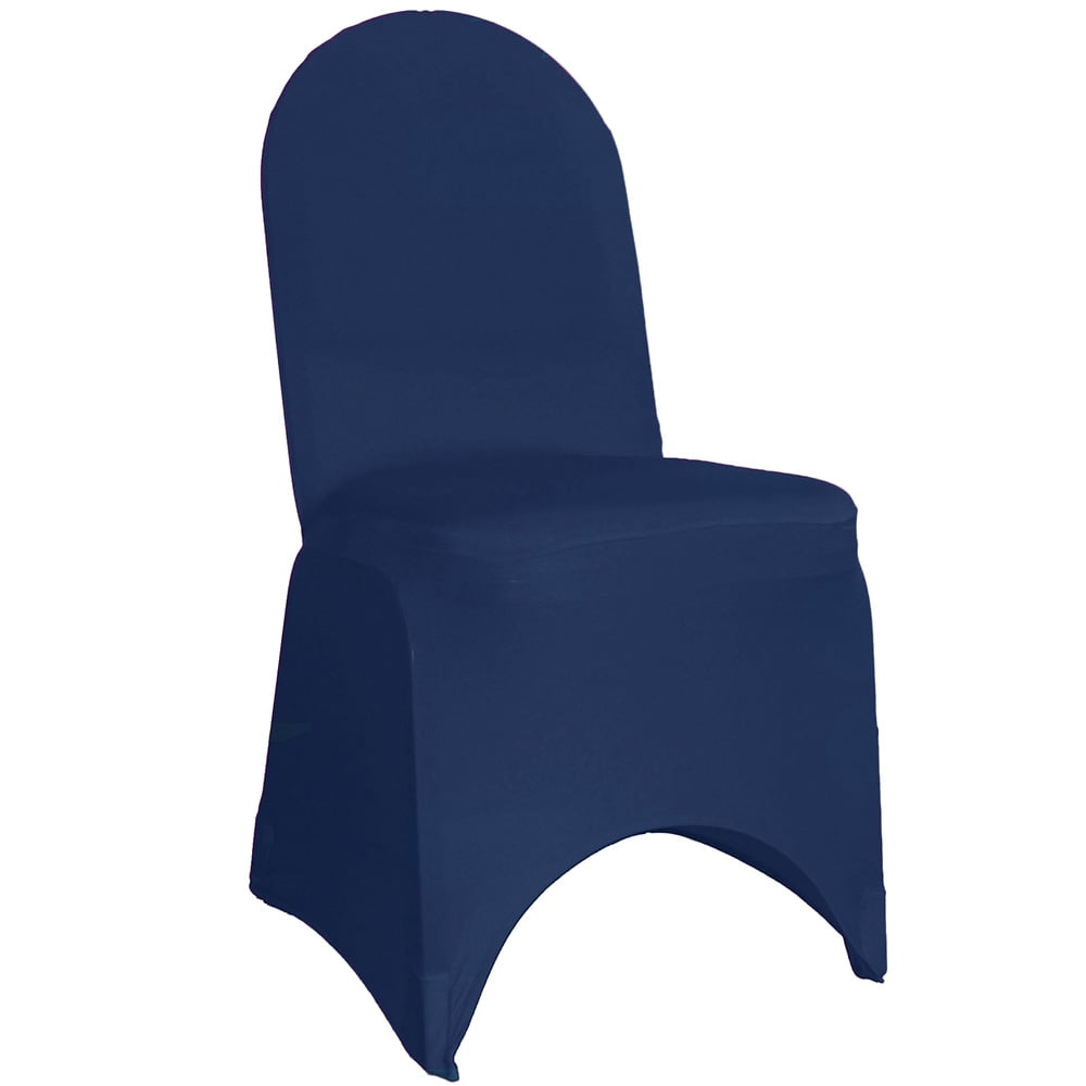 Your Chair Covers - Stretch Spandex Banquet Chair Cover Navy Blue for Wedding, Party, Birthday ...