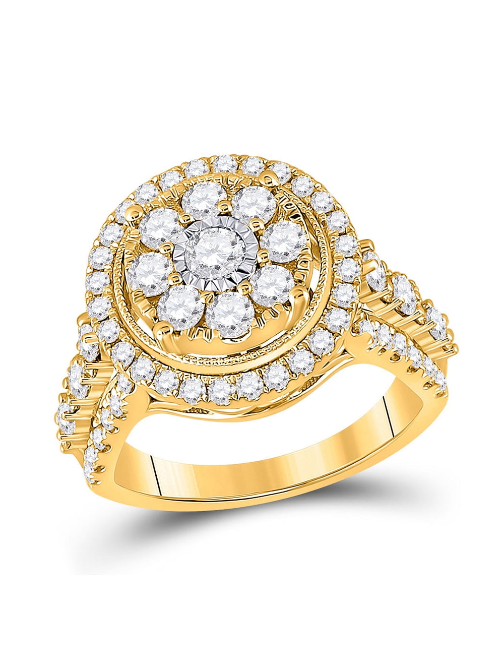 0.75 Cttw Real Diamond Cluster Butterfly Ring 14K Gold Over Sterling Silver 925 0.75 Cttw Real Diamond Cluster Butterfly Ring 14K Gold Over Sterling Silver 925