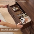 thumbnail image 5 of Buildhom 54" Farmhouse 6-Drawer Dresser, Rustic Wood Chest with 4 Legs for Adult Bedroom, Brown, 5 of 8