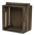 thumbnail image 2 of Square Wooden Crate Swing Handle Basket 9in, 2 of 4