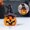 C, variant on Yika Halloween Decorations Holy Festival Pumpkin Lantern Skeleton Lantern Decoration Display Mall Window Amusement Decoration Prop