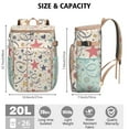 thumbnail image 3 of Insulated Lunch Box Cooler Backpack Marble Modern Geometric Flowers Abstract Lightweight Insulated Backpack Cooler Leak Proof Travel Camping Lunch Backpack Office Lunch Storage for Outdoor Enthusiasts, 3 of 6