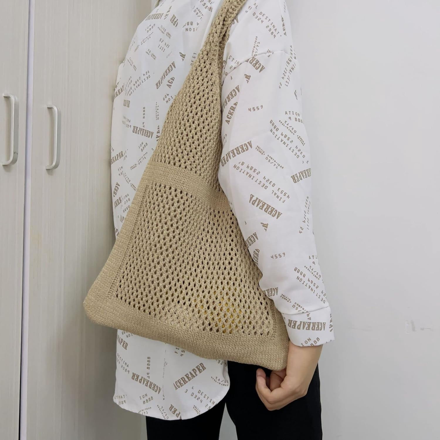 Kukuzhu Fairy Tote Bag Aesthetic Tote Bag Y2k Bag Tote Bag Aesthetic Y2k Crochet Tote Bag Aesthetic