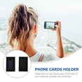 thumbnail image 3 of IFANLANDOR 2Pcs Phone Grip Phone Card with Rectangular Shape in Black PU Material, 3 of 8