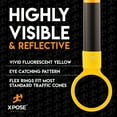 thumbnail image 6 of Retractable Barrier for Safety Traffic Cones 53" x 84" - 2" OD - Large Yellow and Black Bar Barricade 4 Pack - for Road Construction, Parking, Warning, Temporary Security Divider by Xpose Safety, 6 of 6