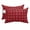 Brown, variant on Red Brown Gingham Outdoor Pillows for Chaise Lounge Chair Waterproof Lumbar Pillows with Insert&Adjustable Elastic Strap Beach Headrest Pillow Modern Minimalist Geometric Plaid Pool Pillow 11"x16"