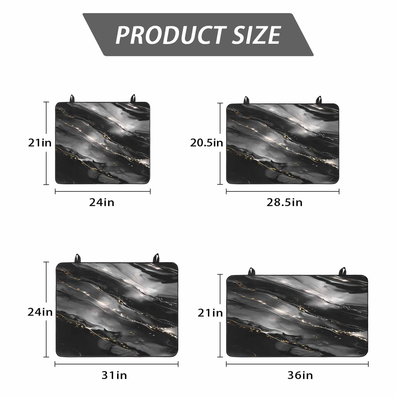 Blake Gray Marble Stove Top Cover for Electric Stove, Heat-proof & Non Slip Glass Top Stove Cover Protector, Modern Abstract Art Marble Crack Kitchen Flat Cooktop Rubber Mat 24x21 Inches