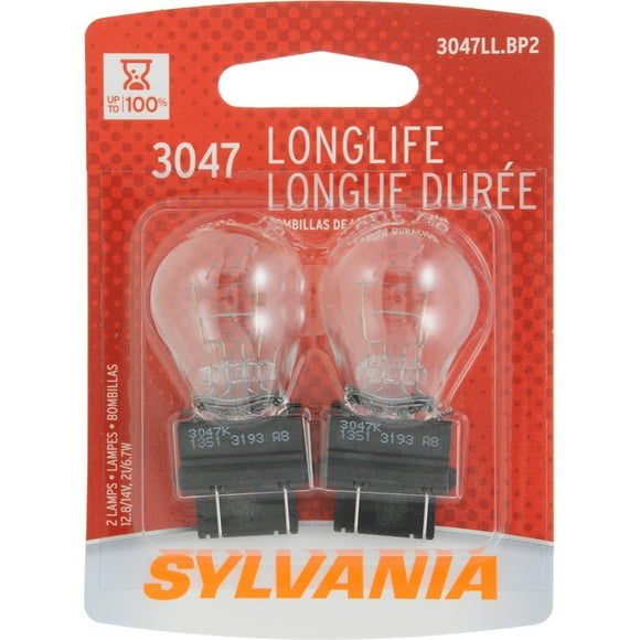 3047LL.BP2 Long Life Blister Pack Twin Brake Light Bulb By SYLVANIA