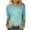 Green, variant on Brilliant Womens Tops 3/4 Sleeve Fashion Printed Loose T-Shirt 3/4 Sleeves Blouse Round Neck Casual Tops Clearance Clothes under $5.00