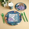 thumbnail image 2 of Juego de Vajilla Dinosaurios para Niños Verde, 20 Invitados, Platos, Servilletas y Tazas de Fiesta, 2 of 7