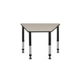 thumbnail image 3 of Regency 36 x 23 x 19 in Trapezoid Height Adjustable Kids Learning School Desk- Maple, 3 of 6