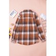thumbnail image 4 of ABPHQTO Camisa de manga larga a cuadros para mujer con bolsillo, 4 of 5