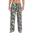 thumbnail image 1 of Fotbe Colored Glass Pantalones de Pijama para Hombre, Pantalones de Dormir, Pantalones de Casa con Cintura Ajustable y Bolsillos-Large, 1 of 6