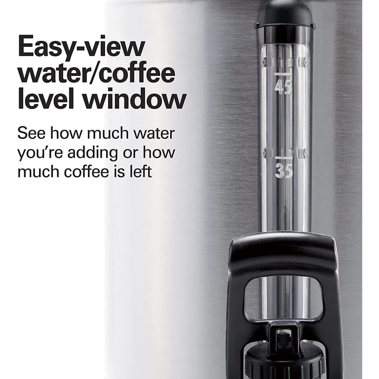 Hamilton Beach 45 Cup Fast Brew Coffee Urn and Hot Beverage  Dispenser, 40521: Coffee Urns