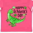 thumbnail image 4 of Inktastic Happy St. Patrick's Day Green Dinosaur Boys or Girls Toddler T-Shirt, 4 of 5