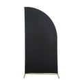 thumbnail image 6 of Efavormart 7ftx3ft Matte Black Fitted Spandex Half Moon Wedding Arch Cover, Custom Fit Chiara Backdrop Stand Cover, 6 of 10