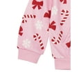 thumbnail image 6 of Joyful Moments Toddler Candy Cane Print Sweatshirt and Jogger, 2-Piece Set, Sizes 12M-5T, 6 of 12