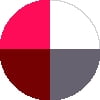 4Pk-White Fuchsia Burgundy Charcoal