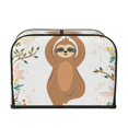 Noewx Cute Sloth In Yoga Pose Tree Toaster Covers 4 Slice Appliance