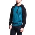 thumbnail image 4 of G-Style USA Men's Lightweight Contrast Raglan Sleeve Pullover Hoodie Sweatshirt MH13114 - Cyan Caviar/Black - X-Large, 4 of 6