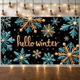 thumbnail image 6 of Colorful Snowflakes Winter Banner Holiday Greetings Seasonal Decoration Chill Celebration for Winter Event Festive Party Indoor Decoration, 6 of 9