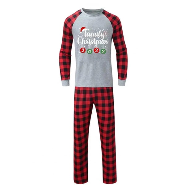 Pijamas de Navidad con gráfico de renos, ropa de dormir para padres e hijos