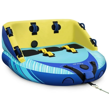 EVAJOY 3-Person Towable Inflatable Tube for Boating for 1-3 Rider