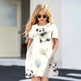 thumbnail image 1 of Filles Été Robe Mode Dessin Animé Mignon Cartoon Panda Imprimer Femmes Robes Filles Manches Courtes Princesse Robe Filles Vêtements FJH, 1 of 4