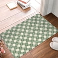 thumbnail image 4 of Sikiie Daisy Plaid Green Print Flannel Anti-slip Floor Mat 16x24in, Thickened Dustproof Entrance Door Mat Floor Mat for Kitchen, Bathroom, Laundry Room, 4 of 7