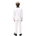 thumbnail image 4 of ETHAN Kids Tuxedo Suit for Boys Prom Suit Slim Fit 4 Piece Toddler Boys Wedding Suit White Size 3T, 4 of 7