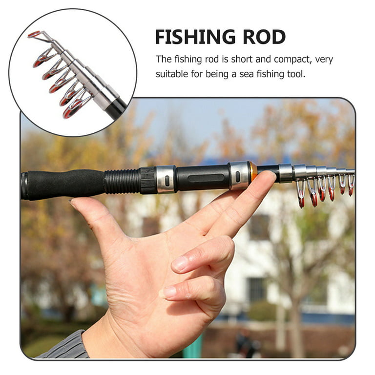 GhosthornFishing Rod and Reel Combo, Telescopic Fishing Pole for Men  Collapsible Portable Fishing Kit Compat Travel Fishing Pole Freshwater Saltwater  Fishing Gifts for Dad 8ft 