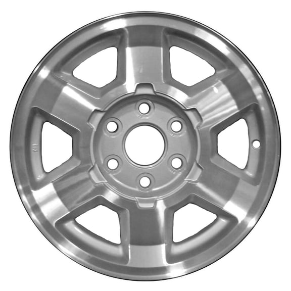 Remanufactured Machined and Painted Silver Aluminum Wheel 17 x 7.5 89038690 fits 2004-2006 GMC Yukon