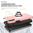 thumbnail image 3 of for iPhone XS / X Case, 360° Rotatable Ring Holder Kickstand Dual Layer Military-Grade Drop Tested Protection Support Car Holder Mount Magnetic Absorbing Bumper Phone Case, Rosegold, 3 of 7