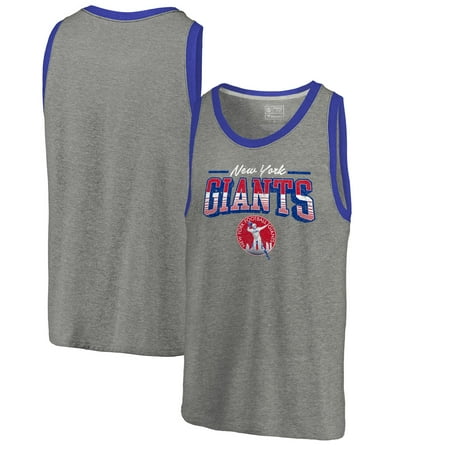 New York Giants NFL Pro Line by Fanatics Branded Throwback Collection Season Ticket Tri-Blend Tank Top - Heathered