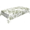 thumbnail image 2 of Sage Green Floral Tablecloth 60 x 84 Inch Rectangle Chinoiserie Flowers Decorative Table Cloth Rustic Fabric Farmhouse Washable Table Cover for Picnic Party Holiday Home Indoor Outdoor, 2 of 5