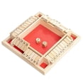 thumbnail image 1 of Traditional Four Sided Wooden 10 Number Pub Bar Board Dice Game For Shut the Box, 1 of 1