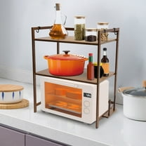 2-Tier Kitchen Baker Rack for Microwave Oven Stand Storage Shelf Organizer