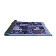 thumbnail image 2 of Ahgly Company Indoor Round Abstract Blue Contemporary Area Rugs, 3' Round, 2 of 4