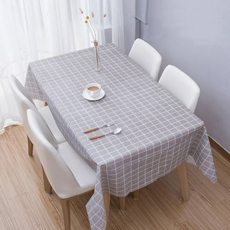 

Mduoduo PVC Waterproof And Scald-proof Disposable Plastic Plaid Tablecloth